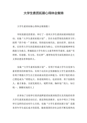 大学生素质拓展心得体会集锦.docx