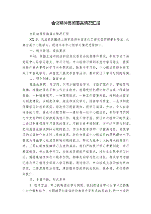 会议精神贯彻落实情况汇报.docx