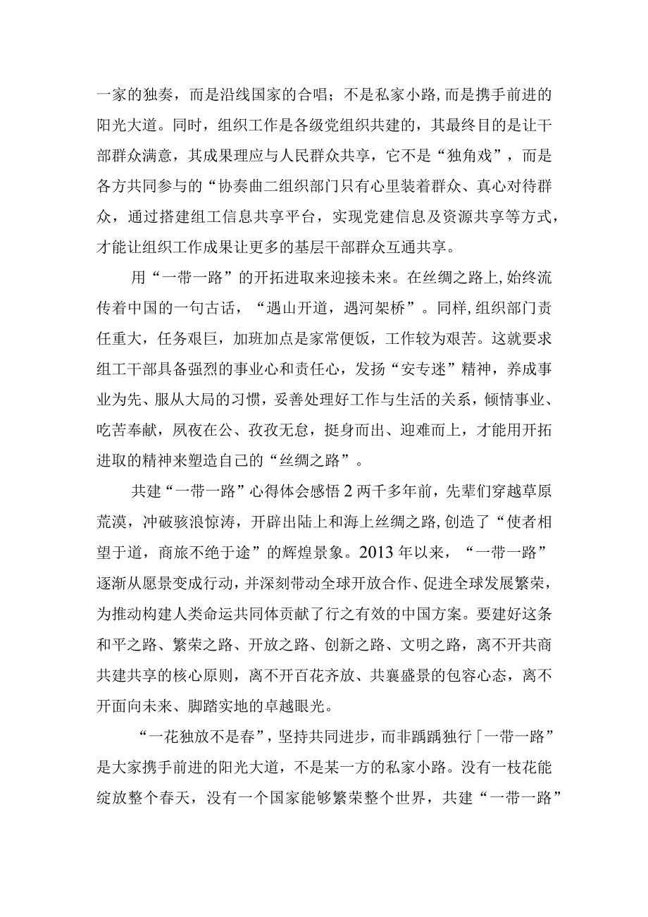 共建“一带一路”心得体会感悟五篇.docx_第2页