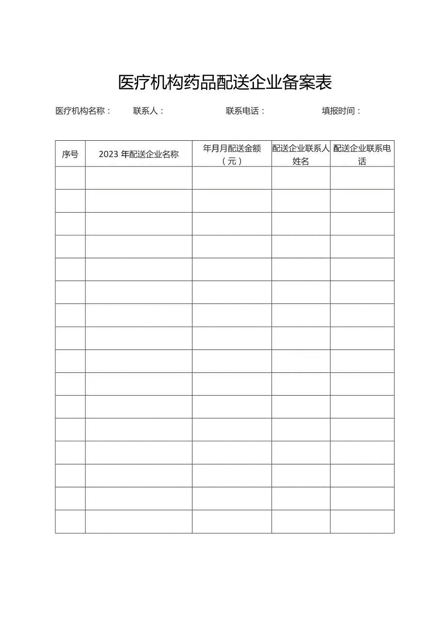 药品配送企业备案表（模板）.docx_第1页