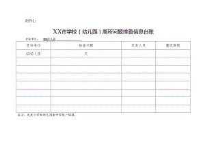 幼儿园厕所问题排查表.docx