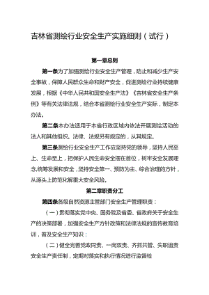 《吉林省测绘行业安全生产实施细则（试行）》全文及解读.docx