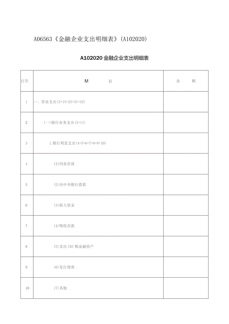 A06563《金融企业支出明细表》（A102020）.docx_第1页