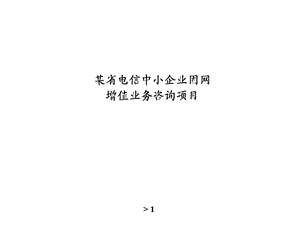 某省电信中小企业增值业务研究报告.ppt