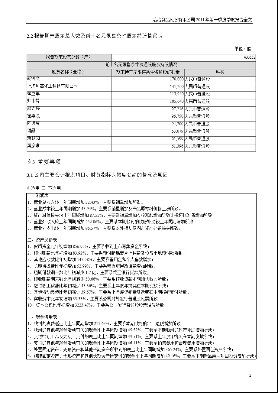 洽洽食品：第一季度报告全文.ppt_第2页