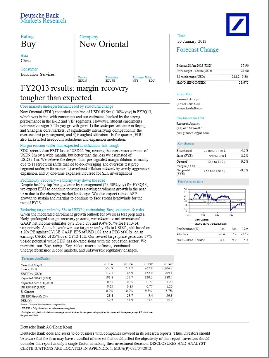 NEWORIENTAL(EDU.N)：FY2Q13RESULTS：MARGINRECOVERYTOUGHERTHANEXPECTED0130.ppt_第1页