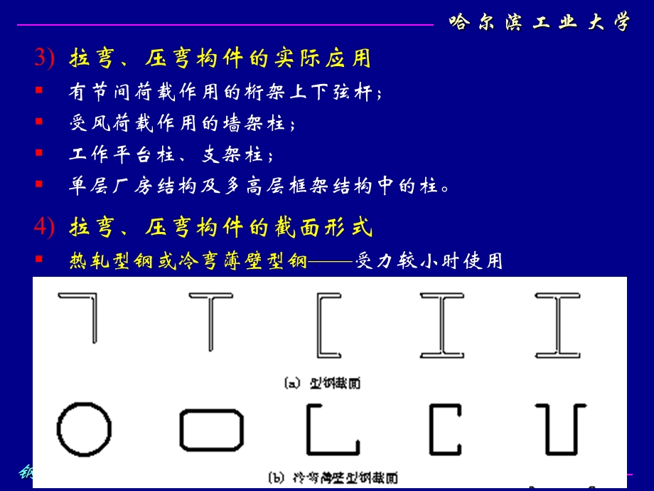 拉弯、压弯构件（哈工大） .ppt_第3页