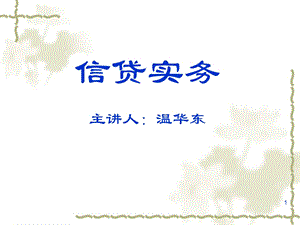 信贷实务讲义.ppt