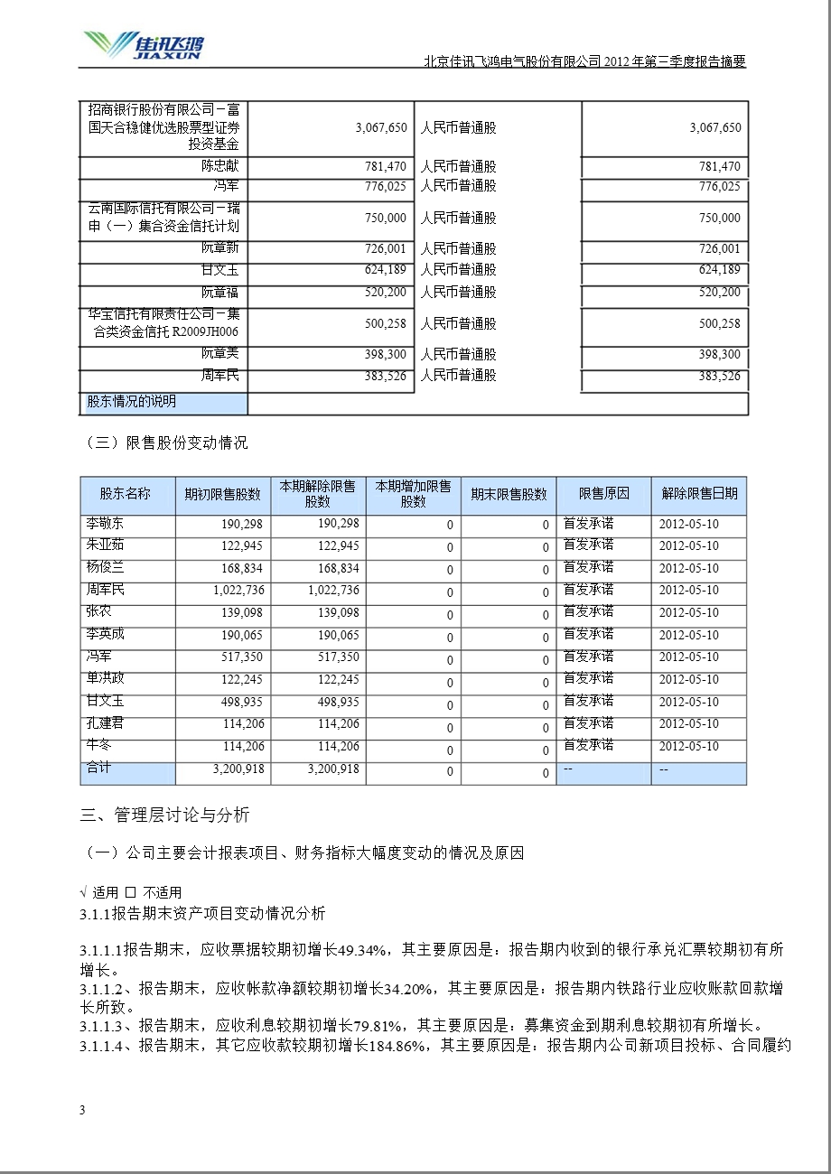 佳讯飞鸿：第三季度报告正文.ppt_第3页