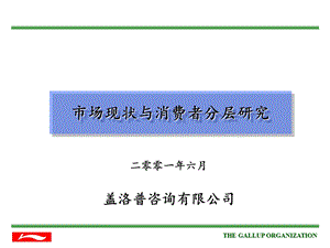 盖洛普李宁市场现状与消费者分层研究.ppt