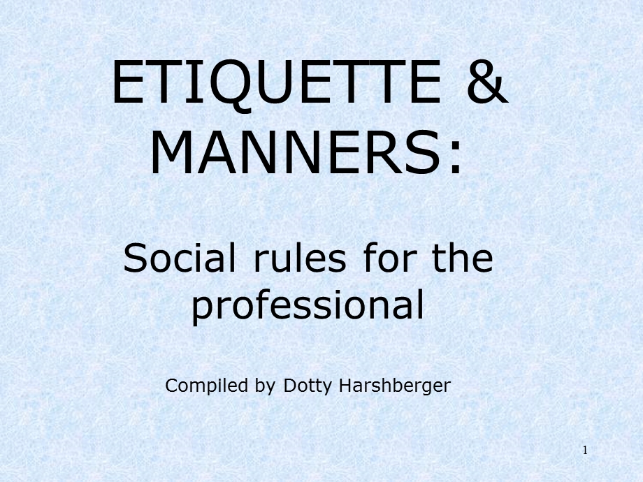 大学英语口语教程 ETIQUETTE.ppt_第1页