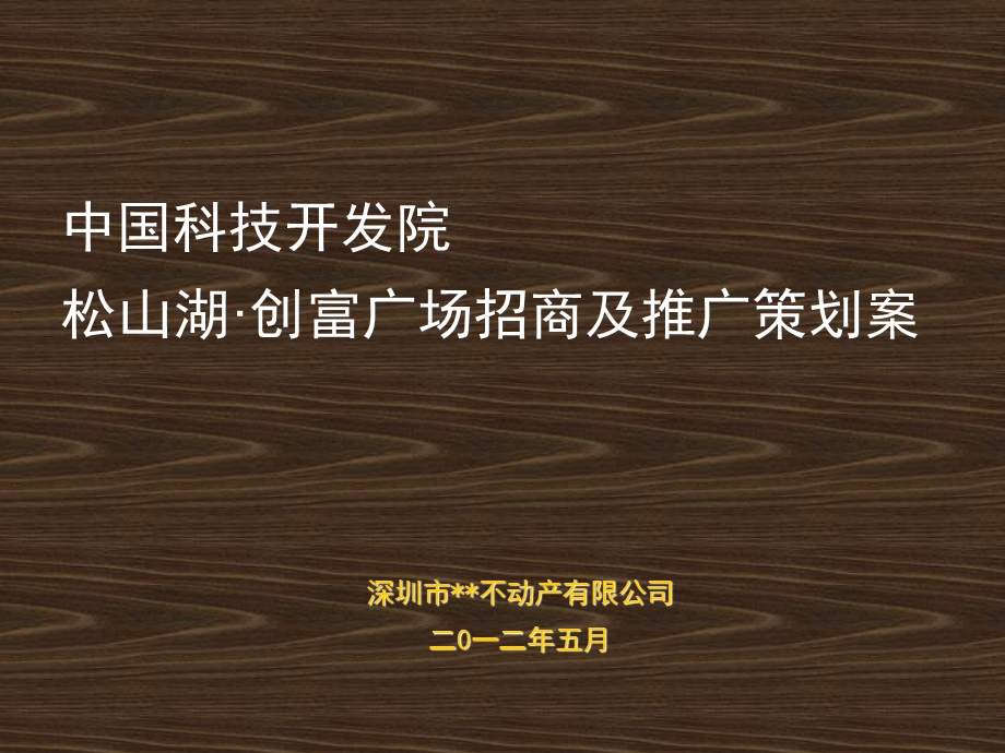 东莞松山湖创富广场项目招商及营销推广方案（32页） .ppt_第1页