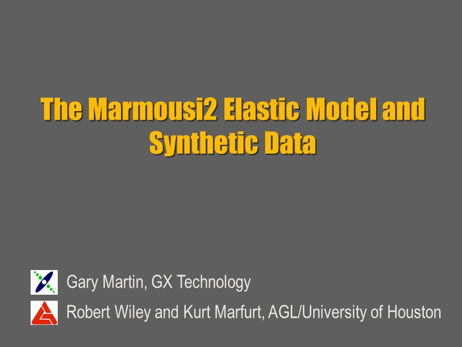 The Marmousi2 Elastic Model and Synthetic Data.ppt_第1页