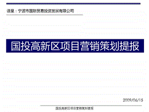 天启开启精品宁波国投高新区项目营销策划提报.ppt