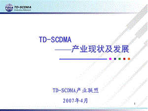 TD-SCDMA——产业现状及发展.ppt