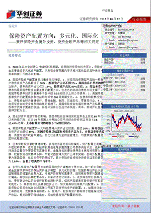 保险资产配置方向：多元化、国际化兼评保险资金境外投资、投资金融产品等相关规定1024.ppt