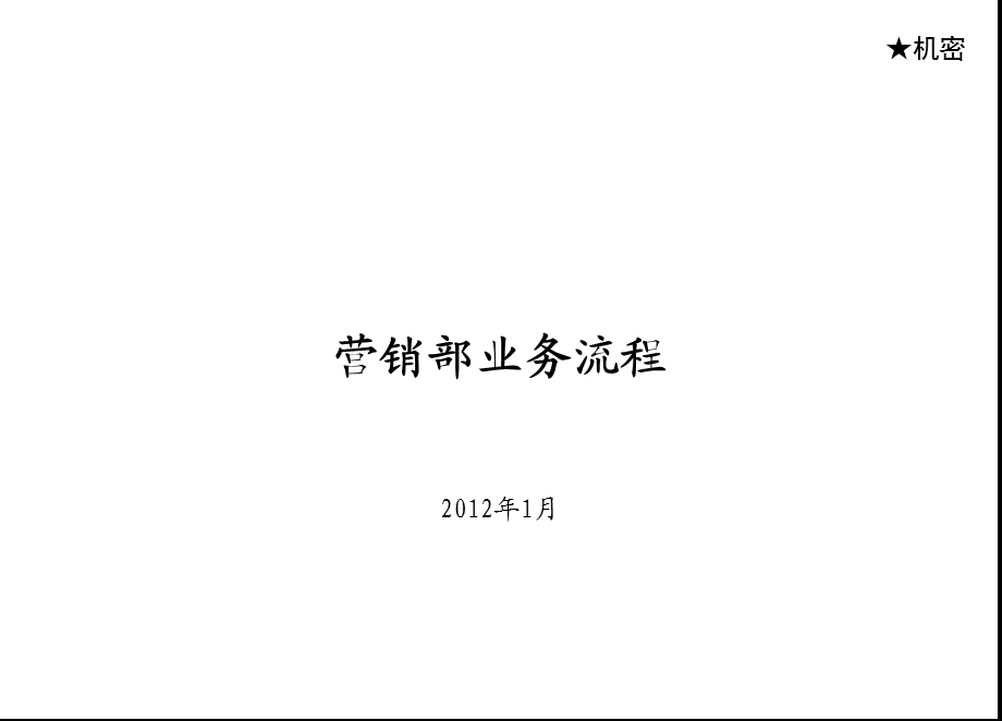 2012房地产公司 营销部业务流程.ppt_第1页