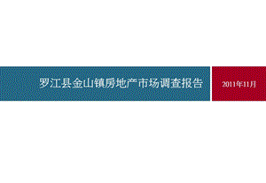 1115四川省罗江县金山楼市调查报告.ppt