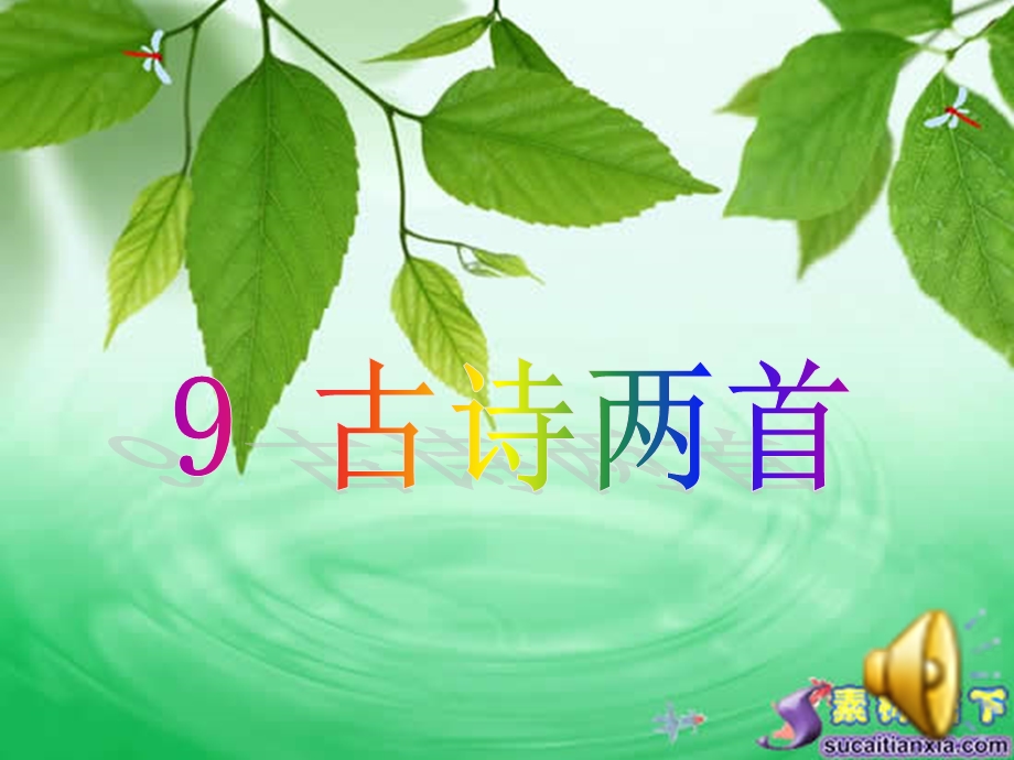 人教版小学三级上册语文第九课古诗两首pptppt.ppt_第1页