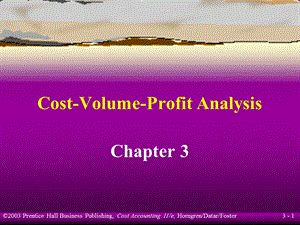 CostVolumeProfit AnalysisBinus University12904：本量利分析university12904 BINUS.ppt