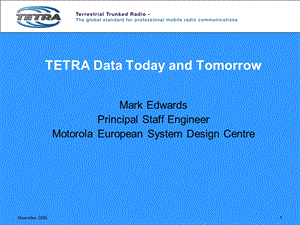 TETRA Data Today and Tomorrow.ppt