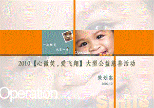 823802663“心微笑、爱飞翔”大型公益慈善行动策划案.ppt
