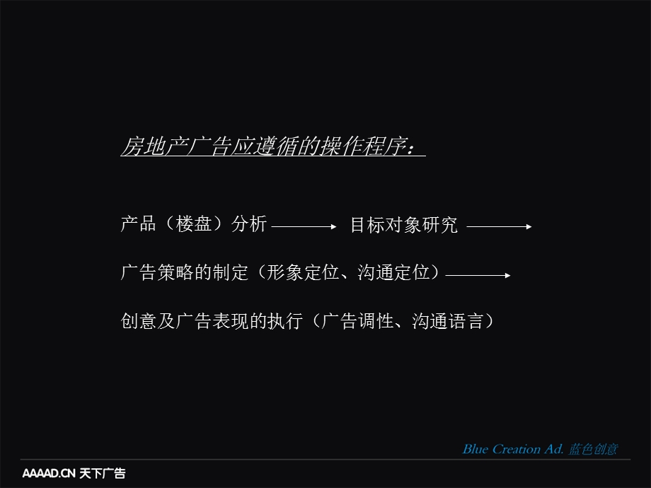 【广告策划PPT】蓝色创意房地产广告的策略和创意.ppt_第3页