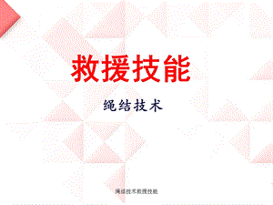 绳结技术救援技能.ppt