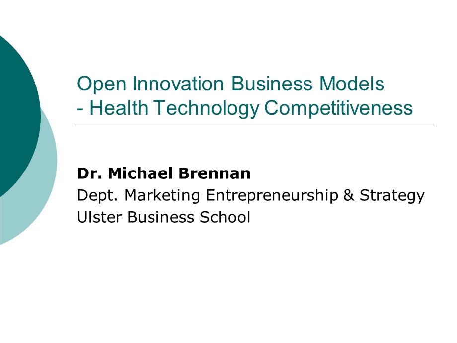 Open Innovation Business ModelsHealth Technology.ppt_第1页