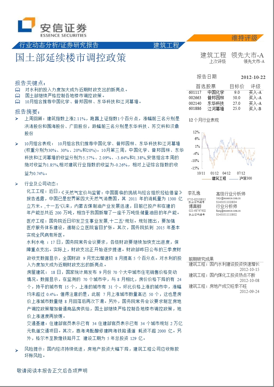 建筑工程：国土部延续楼市调控政策10221.ppt_第1页