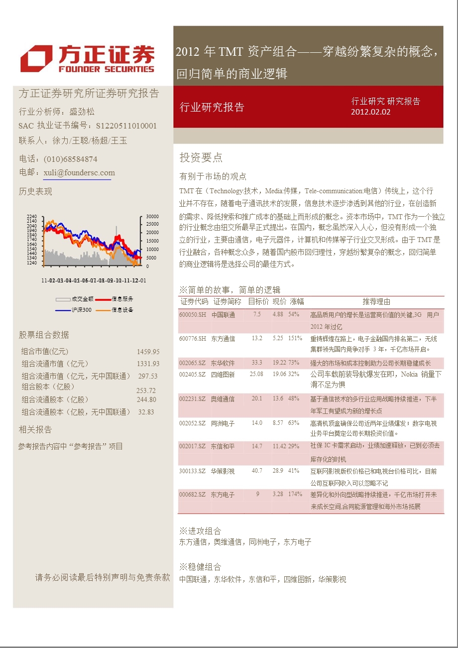 TMT资产组合：穿越纷繁复杂的概念回归简单的商业逻辑0206.ppt_第1页