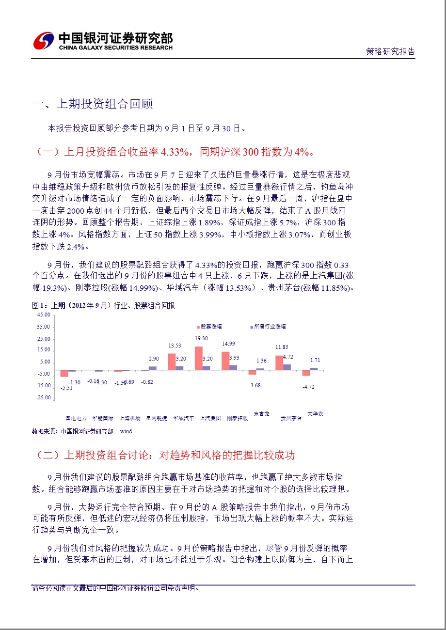 10月份投资组合报告：相对积极相对均衡1010.ppt_第2页