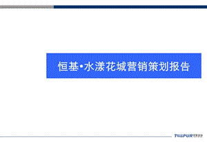 苏州 恒基·水漾花城营销策划报告117p.ppt