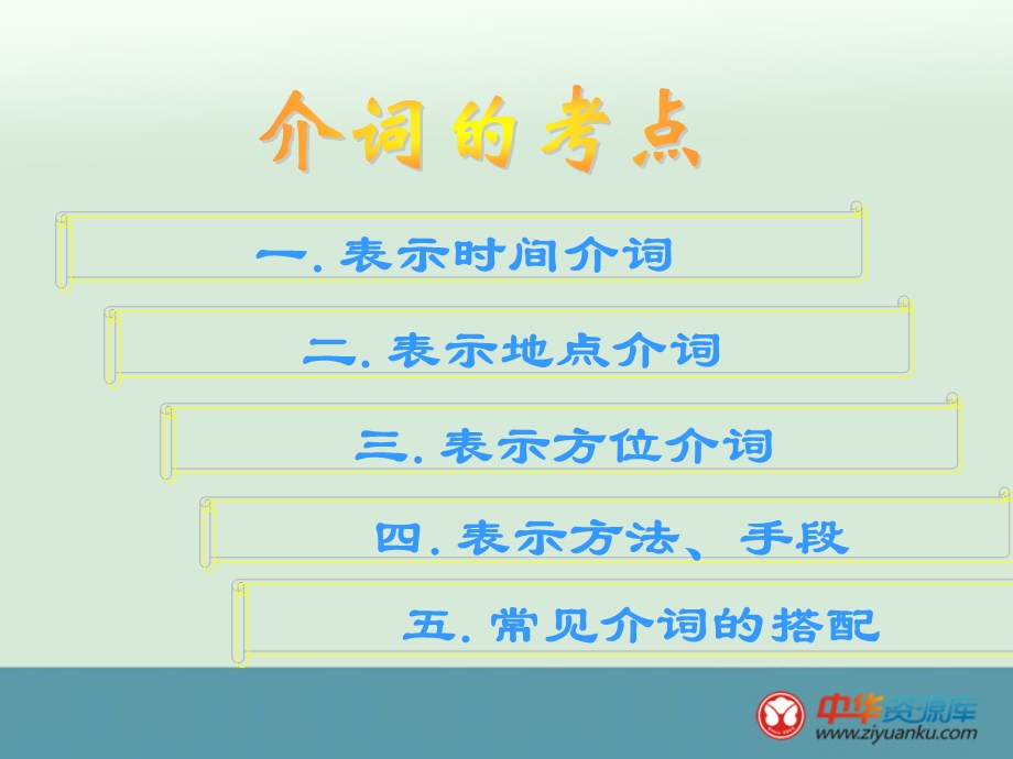 中考英语专题复习课件：介词.ppt_第2页