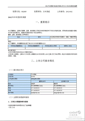 万丰奥威：半报告摘要.ppt