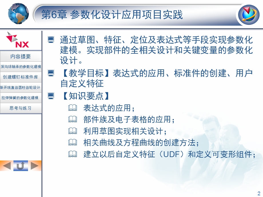 UG NX4实例教程第6章 相关参数化设计项目实践.ppt_第2页