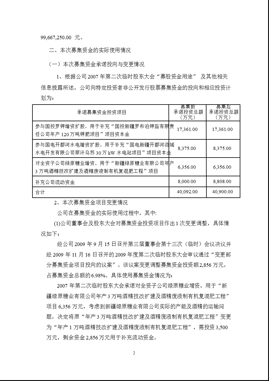 600251 冠农股份募集资金存放与实际使用情况的专项报告.ppt_第2页