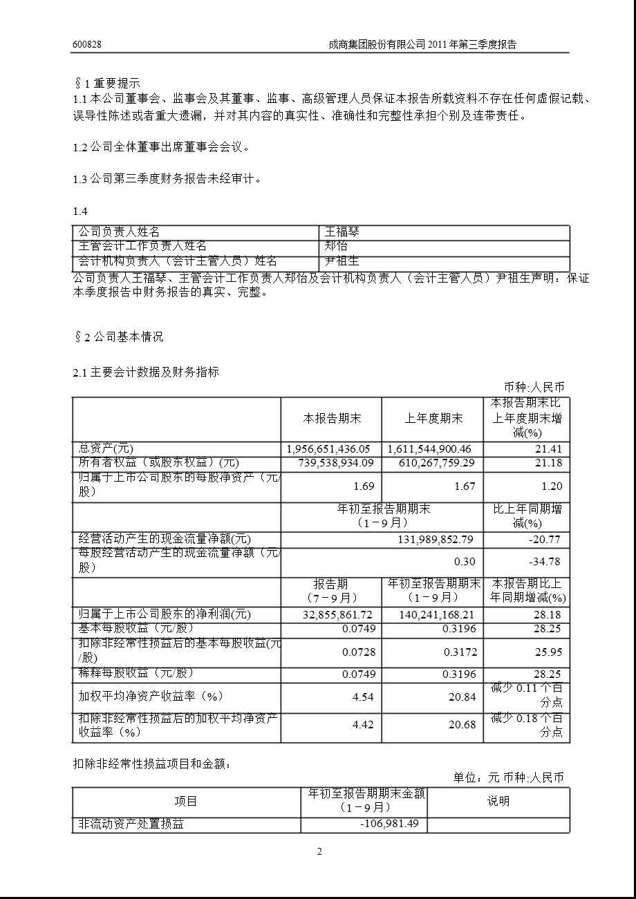 600828成商集团第三季度季报.ppt_第3页