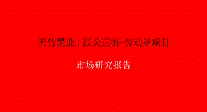 天竹置业西关正街劳动路项目市场研究.ppt