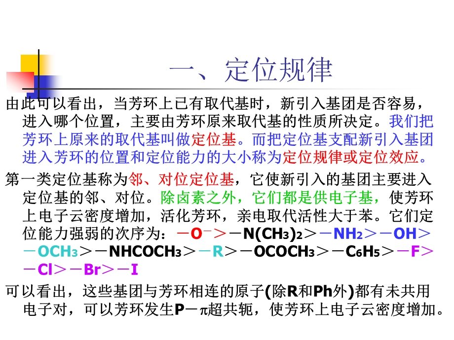 苯环上亲电取代反应的定位规律.ppt_第2页