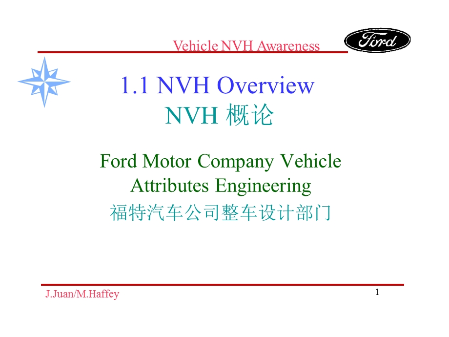 福特汽车NVH（噪声）知识培训教材.ppt_第1页