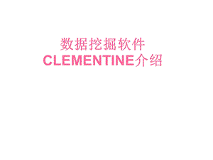 数据挖掘软件Clementine介绍.ppt