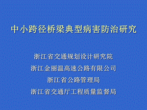 中小跨径桥梁典型病害防治研究.ppt