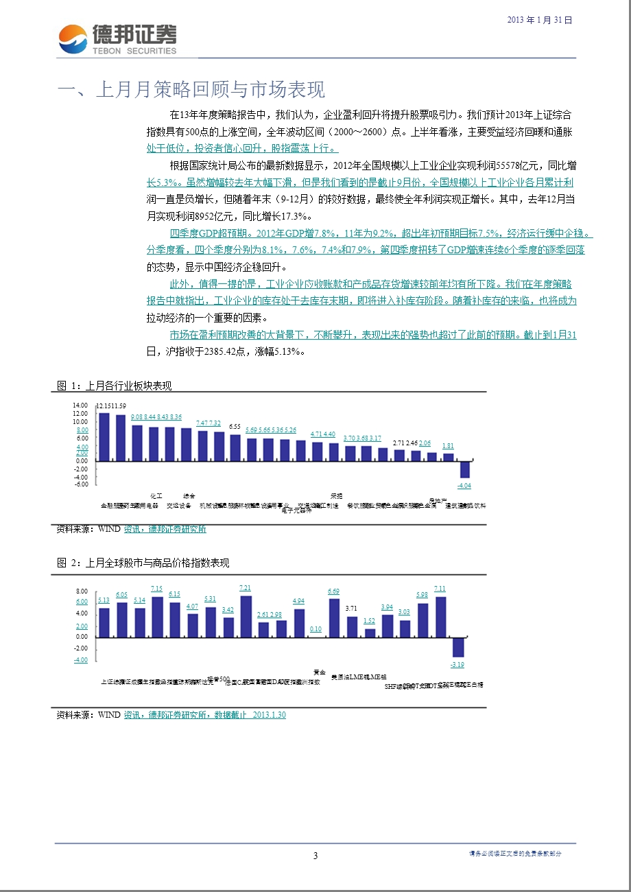 月度策略：适度调整不改上升趋势0201.ppt_第3页