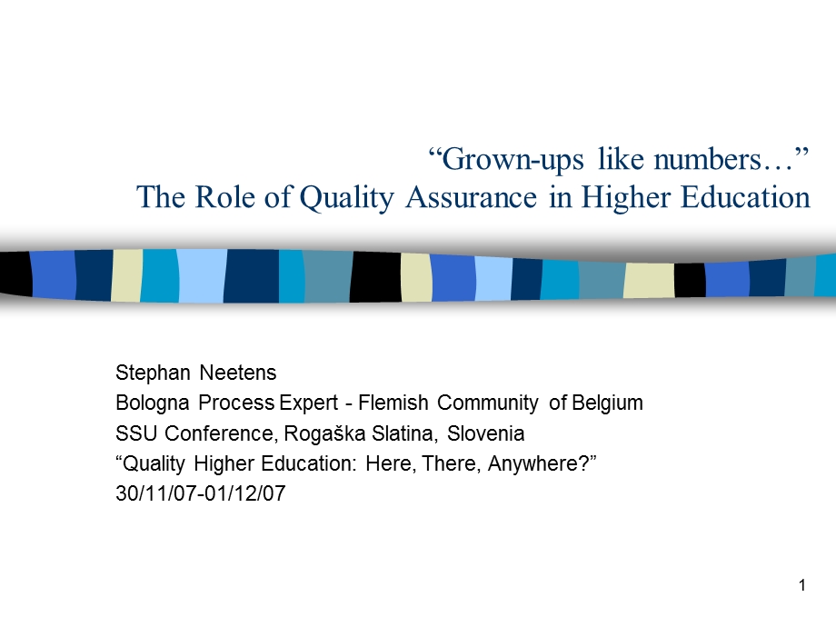 The Role of Quality Assurance in Higher Education.ppt_第1页