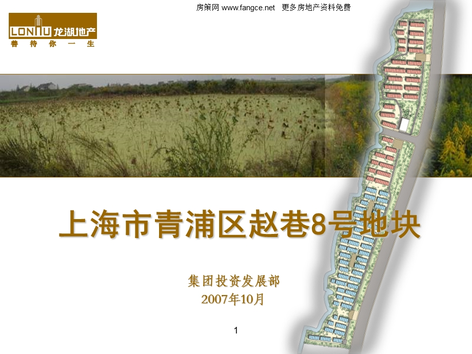 龙湖上海市青浦区赵巷8号地块投资分析报告49PPT.ppt_第1页