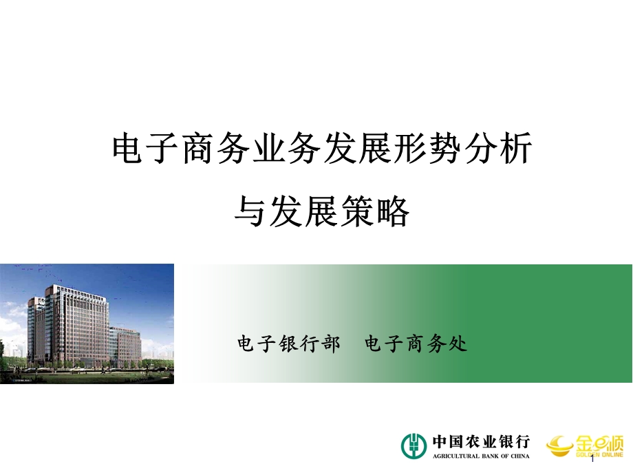 银行电子商务业务发展形势分析与工作指导意见(2).ppt_第1页