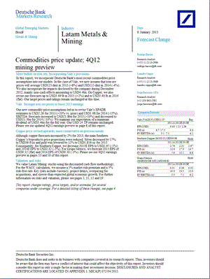 LATAMMETALS&MINING：COMMODITIESPRICEUPDATE;4Q12MININGPREVIEW0109.ppt