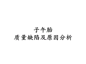 轮胎行业质量培训 子午胎质量缺陷及原因分析 轮胎缺陷分析.ppt