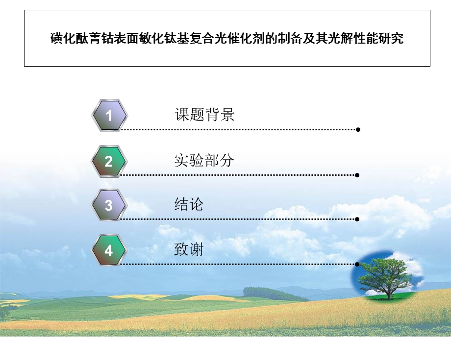 磺化酞菁钴表面敏化钛基复合光催化剂的.ppt_第2页